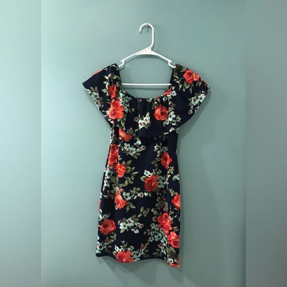 NWOT … CRYSTAL DOLL “Size: Juniors M” Floral Dress - Picture 1 of 3